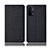 Coque Clapet Portefeuille Livre Tissu H12P pour Oppo A93 5G Noir