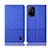 Coque Clapet Portefeuille Livre Tissu H12P pour Oppo A95 5G Bleu
