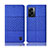 Coque Clapet Portefeuille Livre Tissu H12P pour Realme V23 5G Bleu
