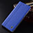 Coque Clapet Portefeuille Livre Tissu H12P pour Samsung Galaxy S21 Ultra 5G Bleu