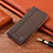 Coque Clapet Portefeuille Livre Tissu H12P pour Sony Xperia XA2 Plus Marron