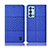 Coque Clapet Portefeuille Livre Tissu H13P pour Oppo Reno6 Pro 5G Bleu