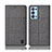 Coque Clapet Portefeuille Livre Tissu H13P pour Oppo Reno6 Pro 5G Gris