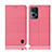 Coque Clapet Portefeuille Livre Tissu H13P pour Oppo Reno7 Pro 5G Rose