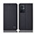 Coque Clapet Portefeuille Livre Tissu H14P pour OnePlus Nord N20 5G Noir