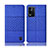 Coque Clapet Portefeuille Livre Tissu H14P pour Oppo K9X 5G Bleu