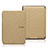 Coque Clapet Portefeuille Livre Tissu L01 pour Amazon Kindle 6 inch Or