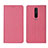 Coque Clapet Portefeuille Livre Tissu L01 pour Xiaomi Poco X2 Rose