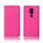 Coque Clapet Portefeuille Livre Tissu pour Nokia X7 Rose Rouge