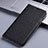 Coque Clapet Portefeuille Livre Tissu pour Samsung Galaxy A81 Noir