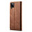 Coque Clapet Portefeuille Livre Tissu pour Samsung Galaxy M12 Petit