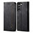 Coque Clapet Portefeuille Livre Tissu pour Samsung Galaxy S24 Plus 5G Noir