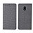 Coque Clapet Portefeuille Livre Tissu pour Xiaomi Redmi 8A Gris