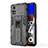 Coque Contour Silicone et Plastique Housse Etui Mat avec Aimant Magnetique Support KC1 pour Xiaomi Poco M4 Pro 4G Petit