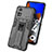 Coque Contour Silicone et Plastique Housse Etui Mat avec Aimant Magnetique Support KC1 pour Xiaomi Poco M4 Pro 4G Petit