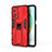 Coque Contour Silicone et Plastique Housse Etui Mat avec Aimant Magnetique Support KC1 pour Xiaomi Redmi K30S 5G Rouge