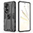 Coque Contour Silicone et Plastique Housse Etui Mat avec Aimant Magnetique Support KC2 pour Huawei Honor 70 Pro 5G Petit