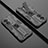 Coque Contour Silicone et Plastique Housse Etui Mat avec Aimant Magnetique Support T01 pour Oppo A58 5G Noir