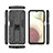 Coque Contour Silicone et Plastique Housse Etui Mat avec Aimant Magnetique Support T04 pour Samsung Galaxy A12 Nacho Petit