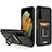 Coque Contour Silicone et Plastique Housse Etui Mat avec Magnetique Support Bague Anneau J03S pour Samsung Galaxy S22 5G Noir