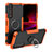 Coque Contour Silicone et Plastique Housse Etui Mat avec Magnetique Support Bague Anneau JX1 pour Sony Xperia 1 III Orange