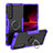 Coque Contour Silicone et Plastique Housse Etui Mat avec Magnetique Support Bague Anneau JX1 pour Sony Xperia 1 III Violet
