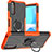Coque Contour Silicone et Plastique Housse Etui Mat avec Magnetique Support Bague Anneau JX1 pour Sony Xperia 10 III Orange
