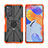 Coque Contour Silicone et Plastique Housse Etui Mat avec Magnetique Support Bague Anneau JX2 pour Xiaomi Redmi Note 11 Pro 5G Orange