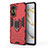 Coque Contour Silicone et Plastique Housse Etui Mat avec Magnetique Support Bague Anneau KC1 pour Huawei Nova 10 Petit