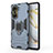 Coque Contour Silicone et Plastique Housse Etui Mat avec Magnetique Support Bague Anneau KC1 pour Huawei Nova 10 Petit