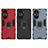 Coque Contour Silicone et Plastique Housse Etui Mat avec Magnetique Support Bague Anneau KC1 pour Huawei Nova 10 Petit