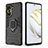 Coque Contour Silicone et Plastique Housse Etui Mat avec Magnetique Support Bague Anneau KC1 pour Huawei Nova 10 Petit