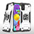 Coque Contour Silicone et Plastique Housse Etui Mat avec Magnetique Support Bague Anneau MQ1 pour Samsung Galaxy A51 4G Petit