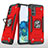 Coque Contour Silicone et Plastique Housse Etui Mat avec Magnetique Support Bague Anneau MQ1 pour Samsung Galaxy S20 5G Rouge