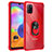 Coque Contour Silicone et Plastique Housse Etui Mat avec Magnetique Support Bague Anneau MQ2 pour Samsung Galaxy A31 Rouge