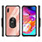 Coque Contour Silicone et Plastique Housse Etui Mat avec Magnetique Support Bague Anneau MQ2 pour Samsung Galaxy A70S Petit