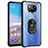 Coque Contour Silicone et Plastique Housse Etui Mat avec Magnetique Support Bague Anneau MQ2 pour Xiaomi Poco X3 NFC Petit