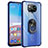 Coque Contour Silicone et Plastique Housse Etui Mat avec Magnetique Support Bague Anneau MQ2 pour Xiaomi Poco X3 NFC Petit