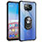 Coque Contour Silicone et Plastique Housse Etui Mat avec Magnetique Support Bague Anneau MQ2 pour Xiaomi Poco X3 NFC Petit