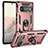 Coque Contour Silicone et Plastique Housse Etui Mat avec Magnetique Support Bague Anneau MQ3 pour Google Pixel 6 Pro 5G Petit