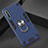 Coque Contour Silicone et Plastique Housse Etui Mat avec Magnetique Support Bague Anneau pour Huawei Y8p Bleu Ciel