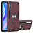 Coque Contour Silicone et Plastique Housse Etui Mat avec Magnetique Support Bague Anneau pour Huawei Y8p Petit