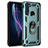 Coque Contour Silicone et Plastique Housse Etui Mat avec Magnetique Support Bague Anneau pour Motorola Moto One Fusion Petit