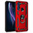 Coque Contour Silicone et Plastique Housse Etui Mat avec Magnetique Support Bague Anneau pour Motorola Moto One Fusion Petit
