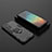 Coque Contour Silicone et Plastique Housse Etui Mat avec Magnetique Support Bague Anneau pour Samsung Galaxy M14 5G Noir