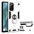 Coque Contour Silicone et Plastique Housse Etui Mat avec Magnetique Support Bague Anneau pour Samsung Galaxy Note 20 5G Petit