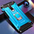 Coque Contour Silicone et Plastique Housse Etui Mat avec Magnetique Support Bague Anneau pour Xiaomi Redmi K30i 5G Bleu Ciel