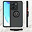 Coque Contour Silicone et Plastique Housse Etui Mat avec Magnetique Support Bague Anneau QW2 pour Vivo V25 5G Petit