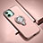 Coque Contour Silicone et Plastique Housse Etui Mat avec Magnetique Support Bague Anneau R02 pour Apple iPhone 11 Or Rose