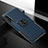 Coque Contour Silicone et Plastique Housse Etui Mat avec Magnetique Support Bague Anneau R02 pour Xiaomi Mi A3 Bleu